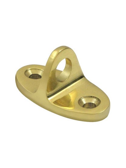 Solid-Brass Eye Loop for Hook and Eye in Polished Brass.